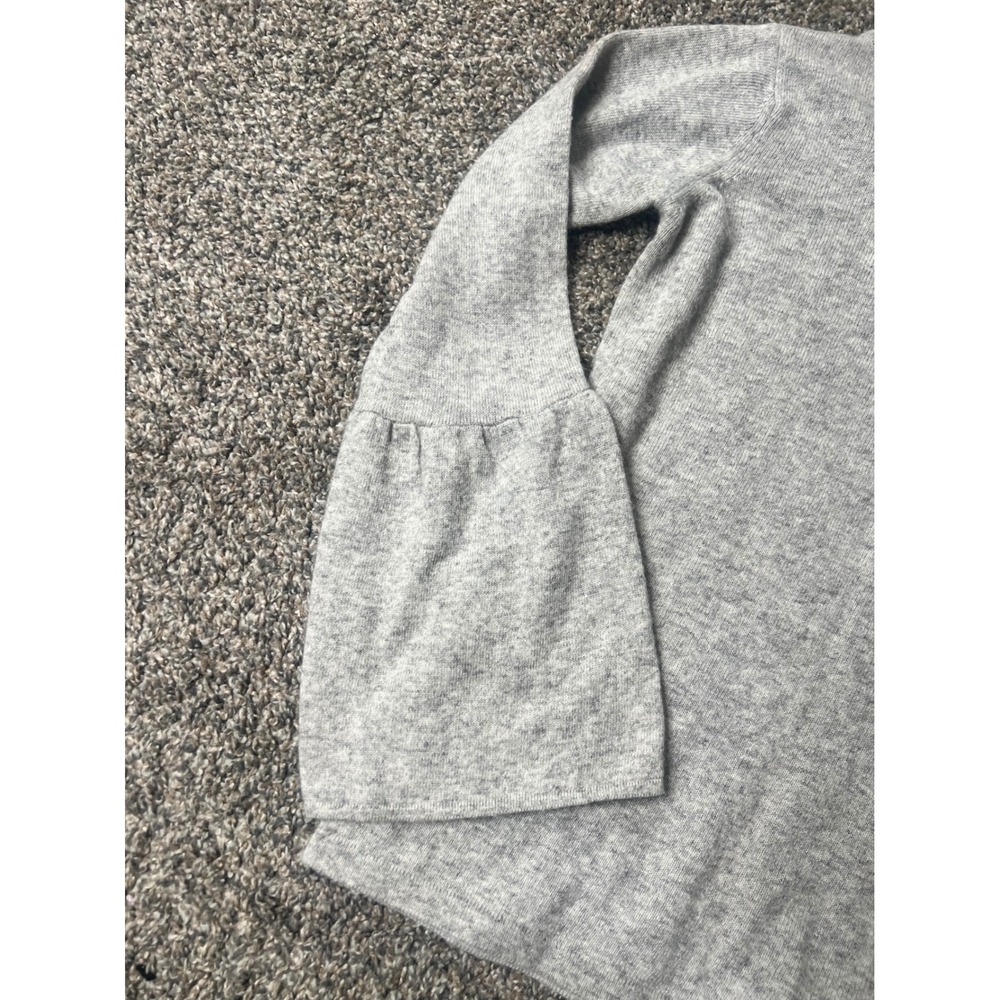 Benedetta B. Merino Wool Cashmere Blend Bell Sleeve Sweater Gray XS Italy - Picture 2 of 5